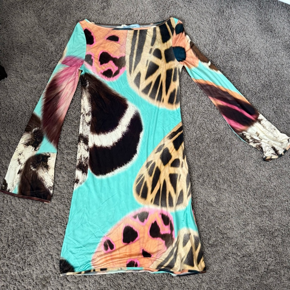 🦋Bluemarine off the shoulder dress🦋 100% SILK